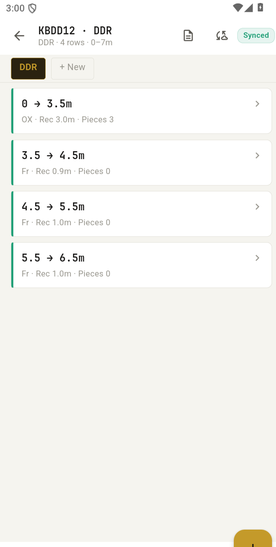 Mobile DDR logging grid